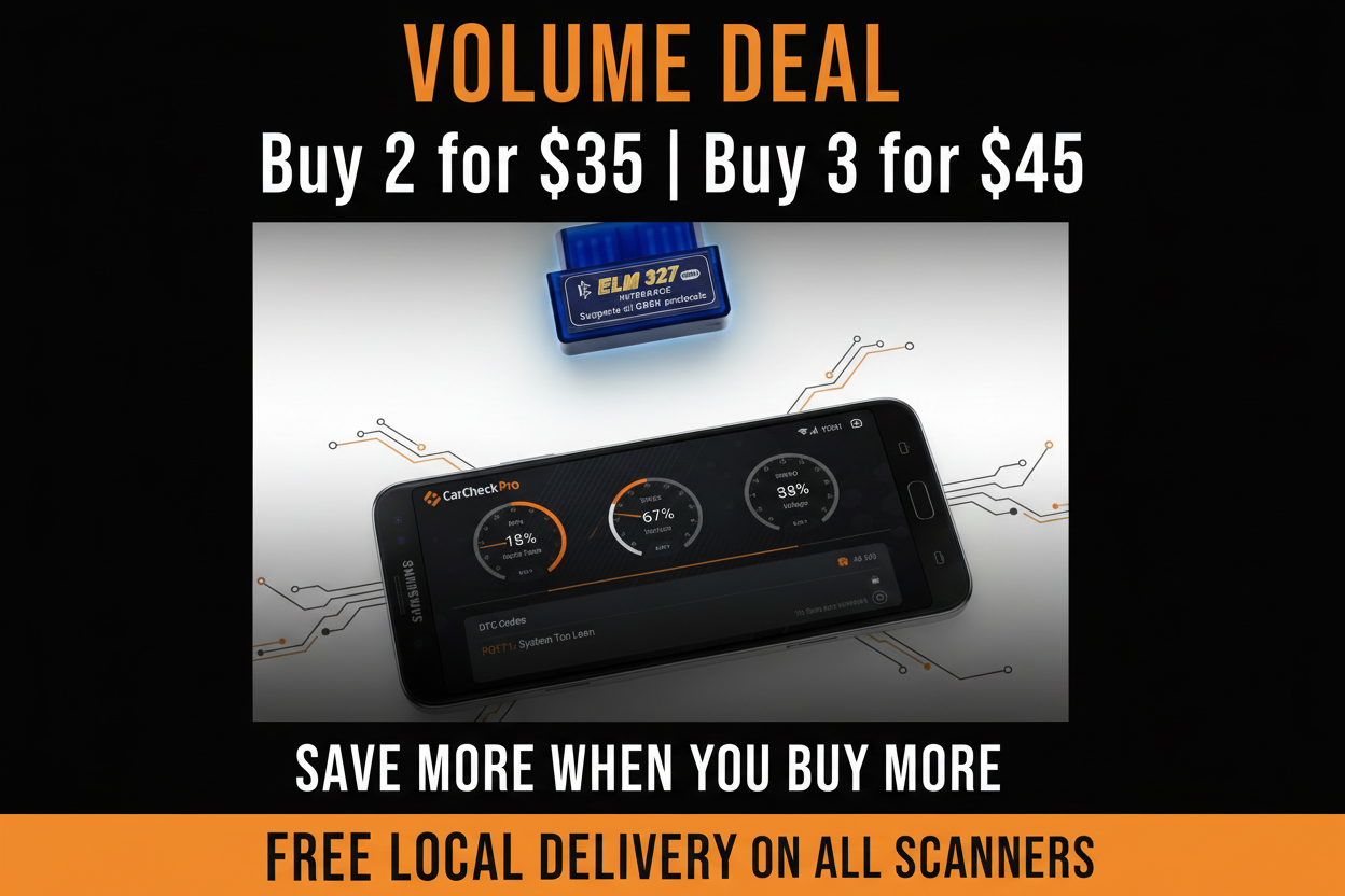 OBD Scanner Volume Discount Banner with Free Delivery
